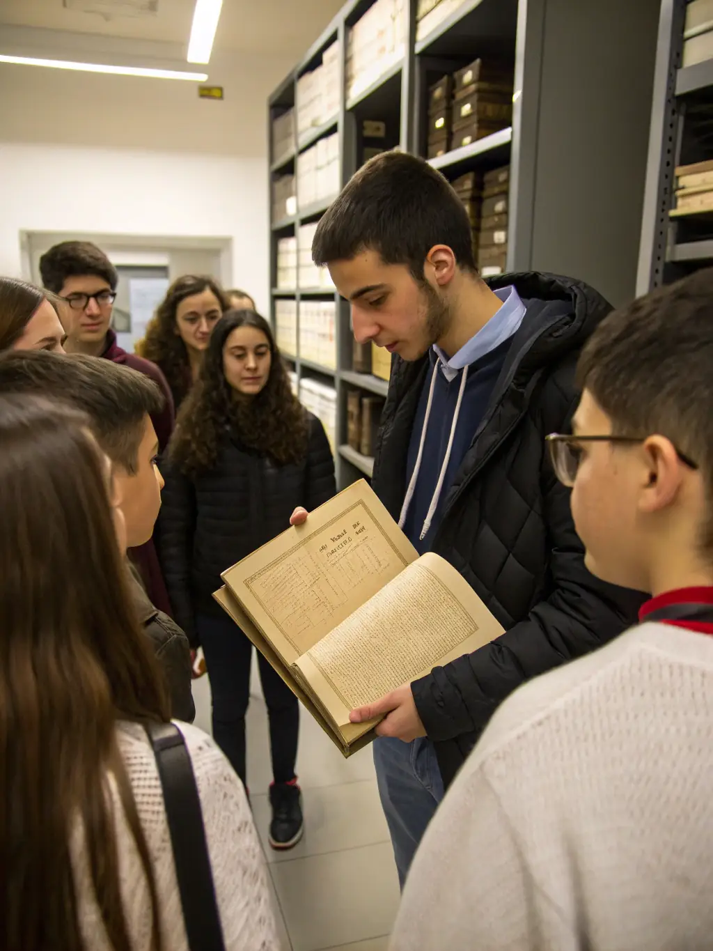 A photo of researchers carefully cataloging and archiving newly discovered artifacts in a climate-controlled environment, emphasizing the importance of proper documentation.