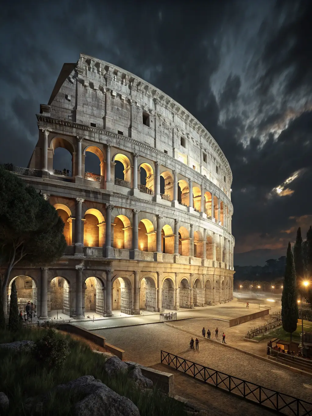 A high-resolution image of a 3D model of an ancient Roman villa reconstructed from archaeological data, illustrating the use of technology in heritage preservation.
